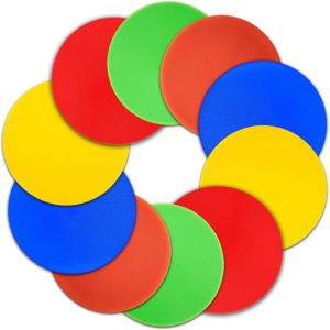 Poly Spot Markers Non-Slip Rubber Agility Dots Perfect for Sports Dance Classroom (Set of 30)