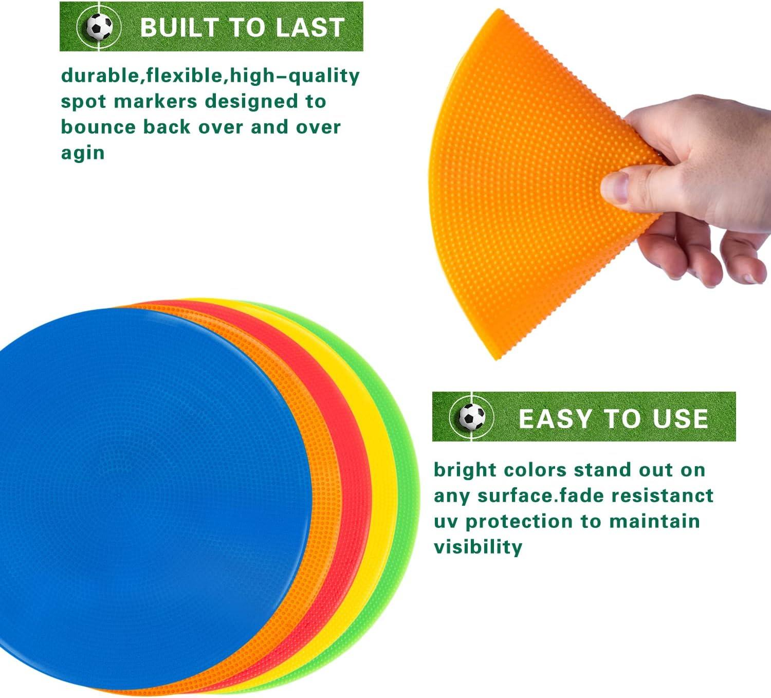 Poly Spot Markers Non-Slip Rubber Agility Dots Perfect for Sports Dance Classroom (Set of 30) - Image 5