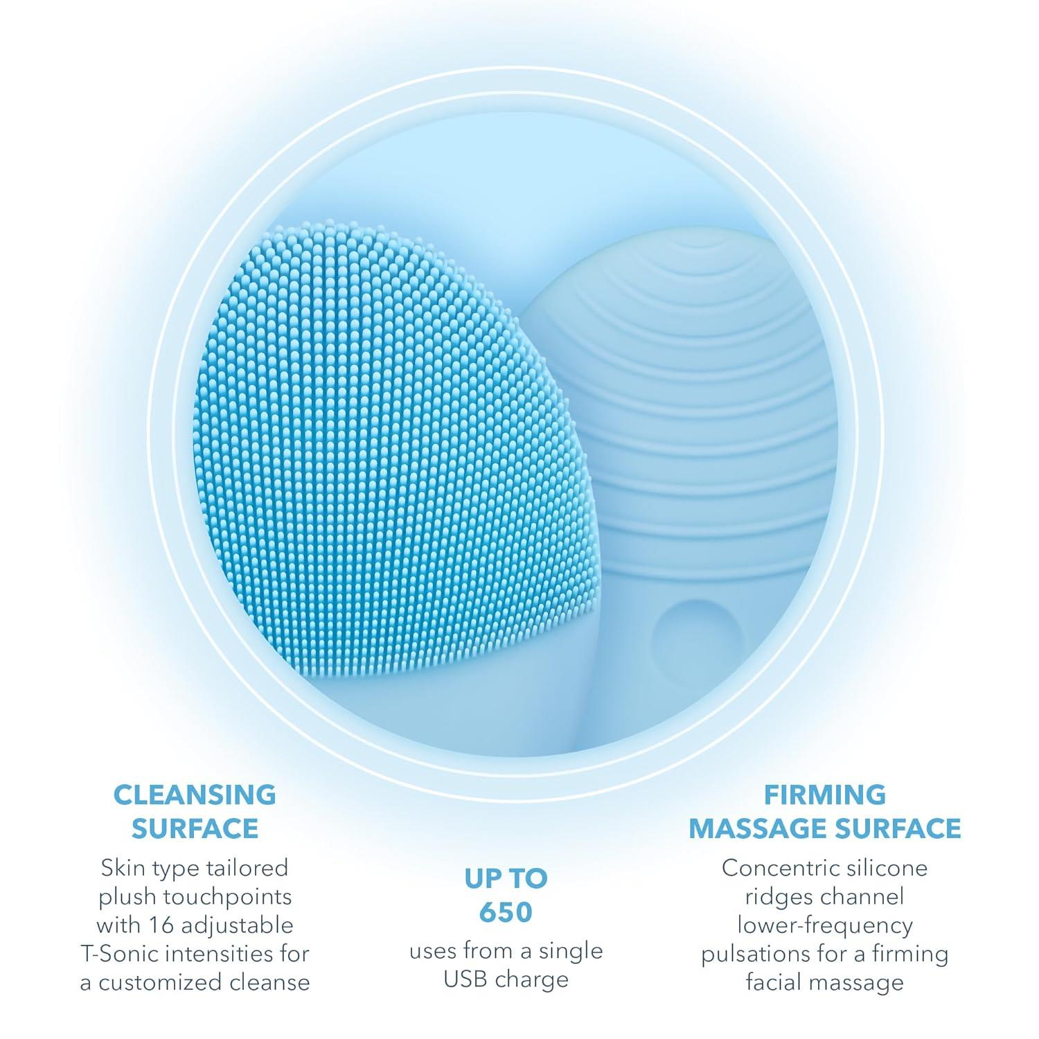 FOREO LUNA 3 Facial Cleansing Brush Combination skin Blue MSRP219 - Image 3